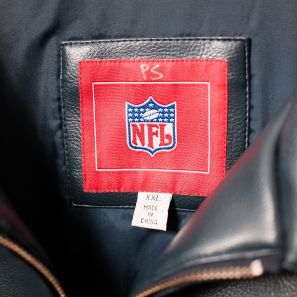 Vintage Seattle Seahawks NFL Faux Leather Bomber Jacket XXL - FLAWS - Picture 2 of 12